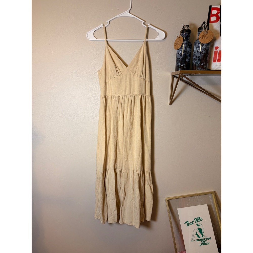 Japna Midi Dress Womens S Beige‎